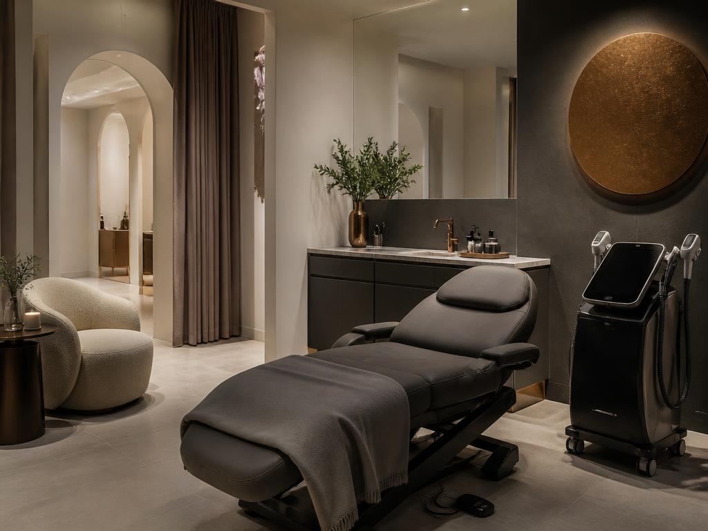 Sala de tratamiento de una clínica estética moderna